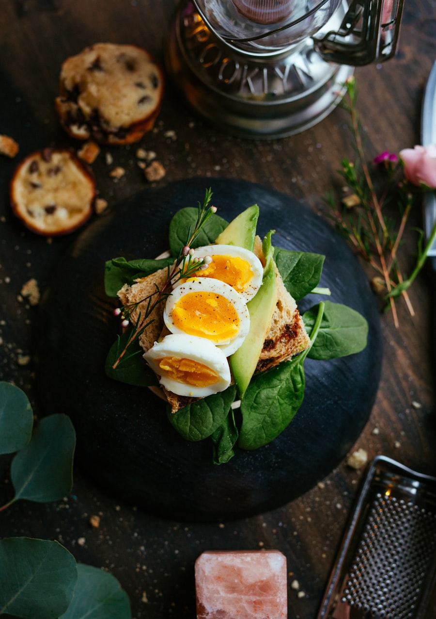 Huevos pochados de brunch premium